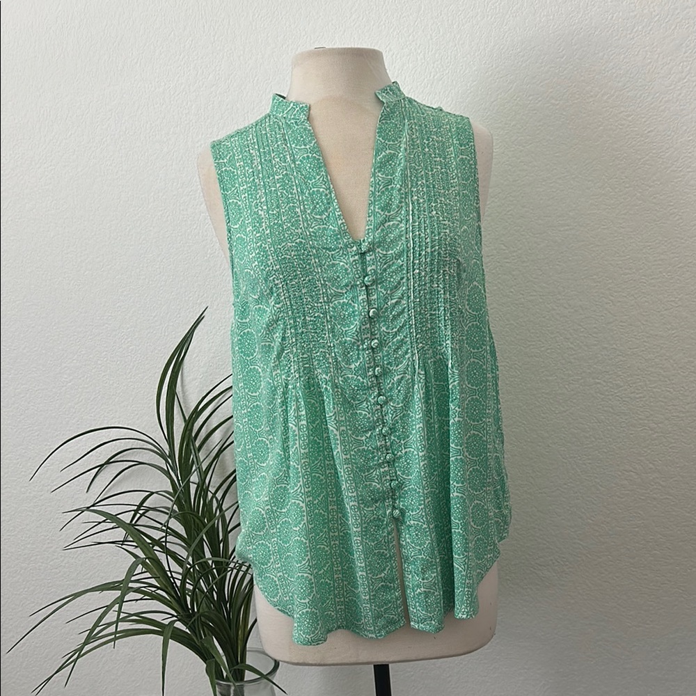Anthropologie Maeve Petunia Pintuck top